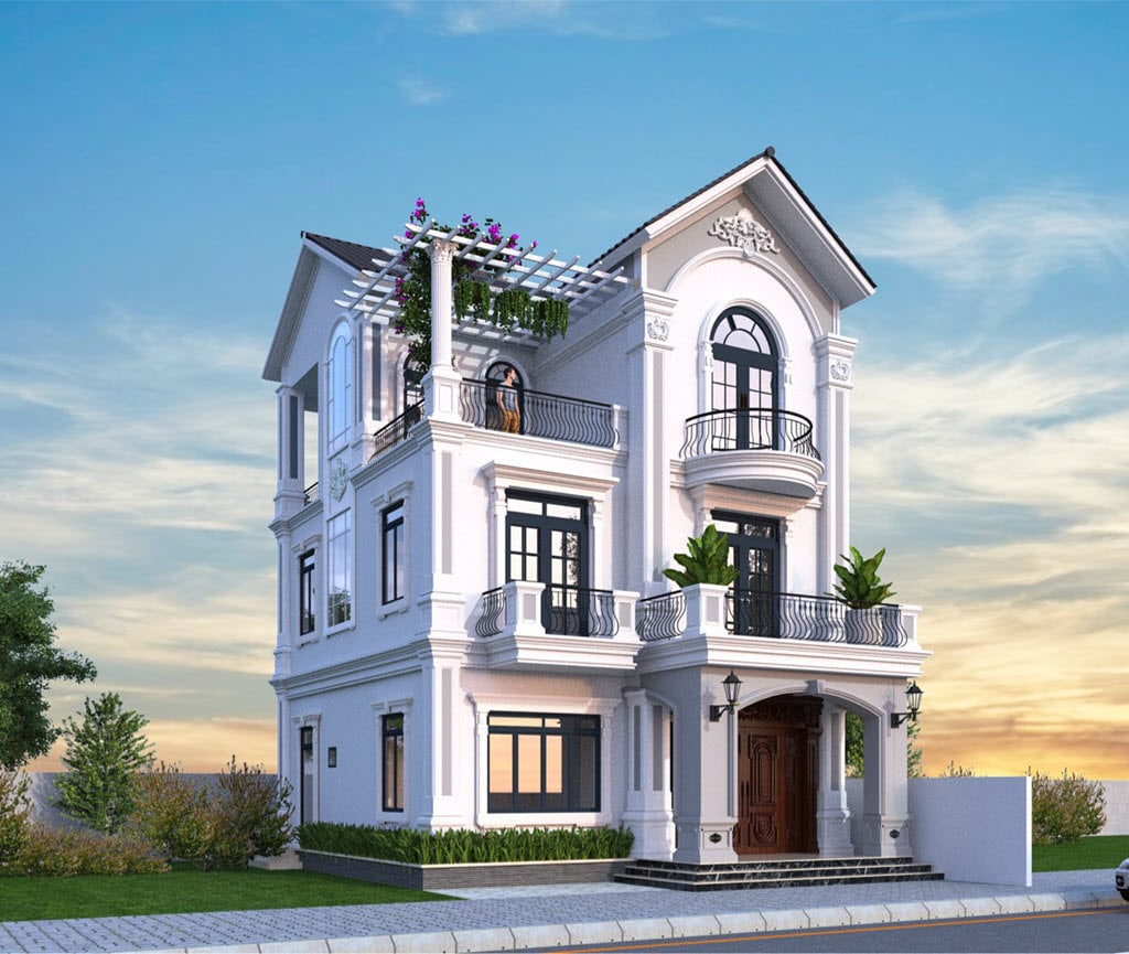 Thiết kế biệt thự tân cổ điển Quảng Ngãi Thiết kế biệt thự tân cổ điển Quảng Ngãi