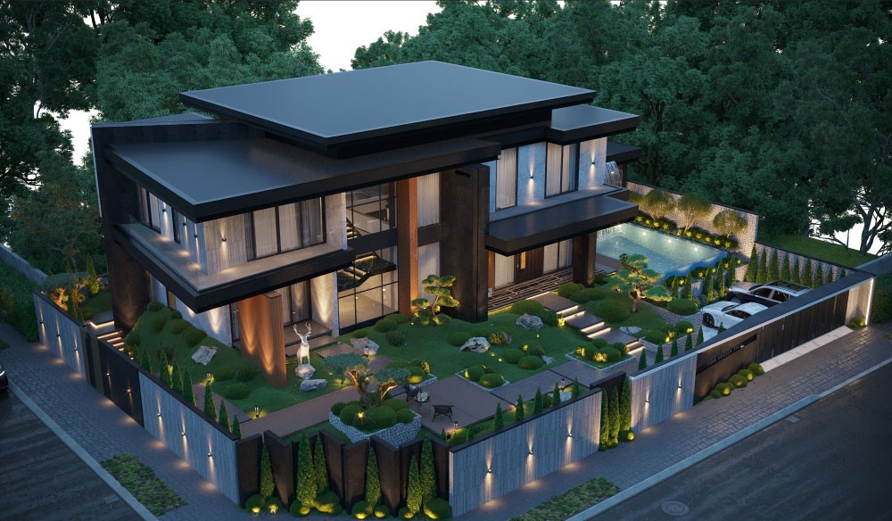 Thiết kế biệt thự mái bằng Thiết kế biệt thự mái bằng