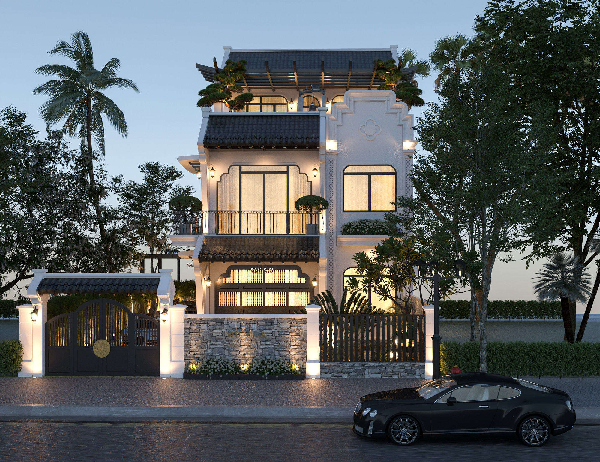Thiết kế biệt thự phong cách Indochine Thiết kế biệt thự phong cách Indochine