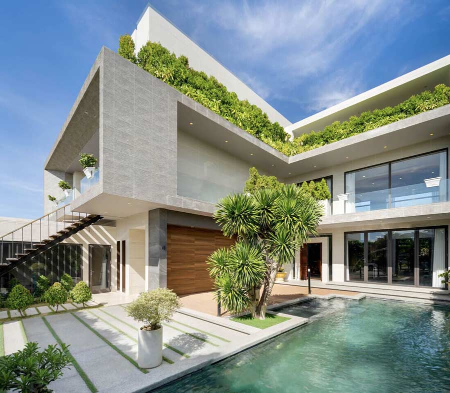 Nhà villa 2 tầng đẹp Nhà villa 2 tầng đẹp