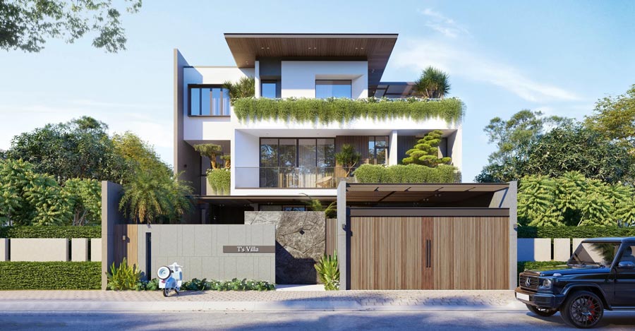 Mẫu thiết kế villa 3 tầng đẳng cấp Mẫu thiết kế villa 3 tầng đẳng cấp