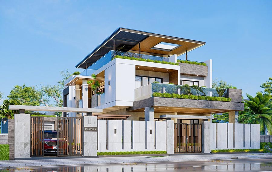 Thiết kế villa 3 tầng tại Quảng Ngãi Thiết kế villa 3 tầng tại Quảng Ngãi