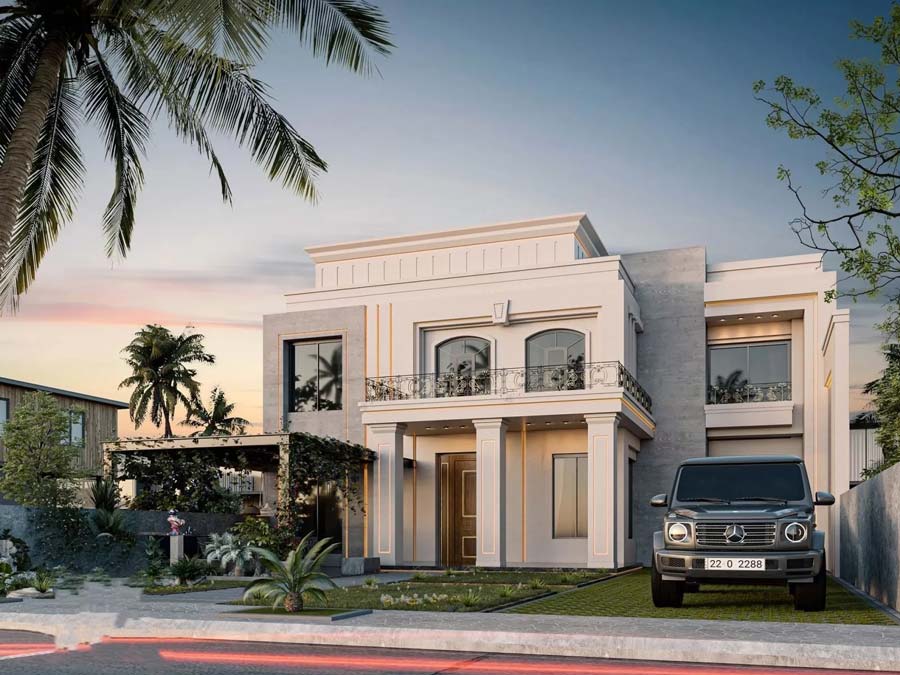 Nhà villa phong cách tân cổ điển Nhà villa phong cách tân cổ điển