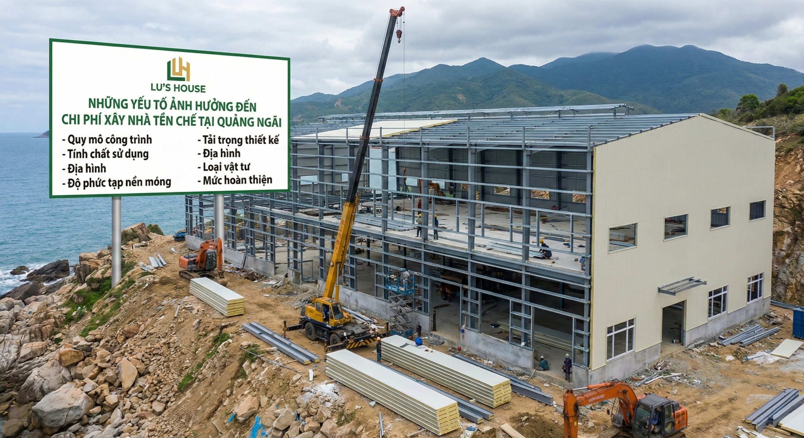 Giá nhà tiền chế trọn gói Quảng Ngãi