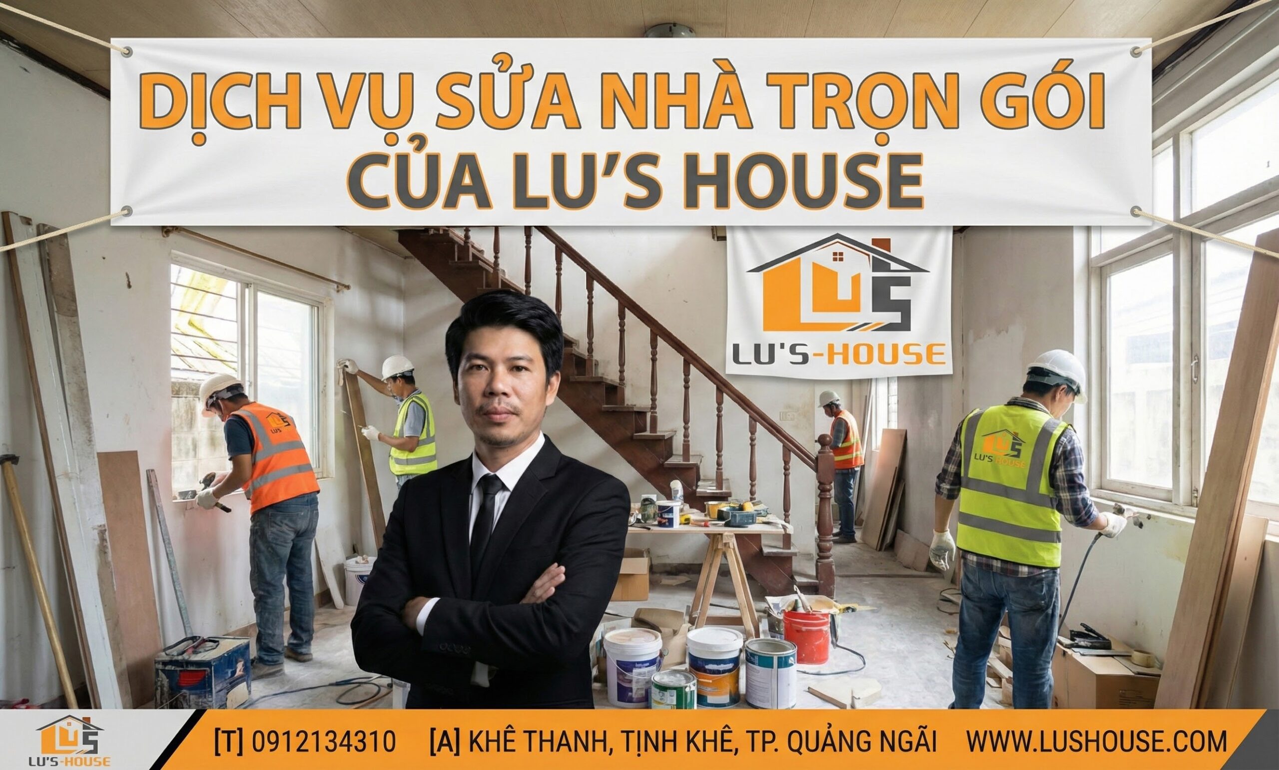 Thi công sửa nhà trọn gói Quảng Ngãi