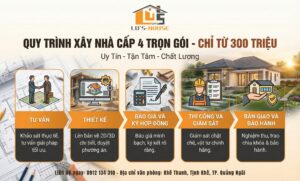 Xây nhà cấp 4 trọn gói 300 triệu tại Quảng Ngãi