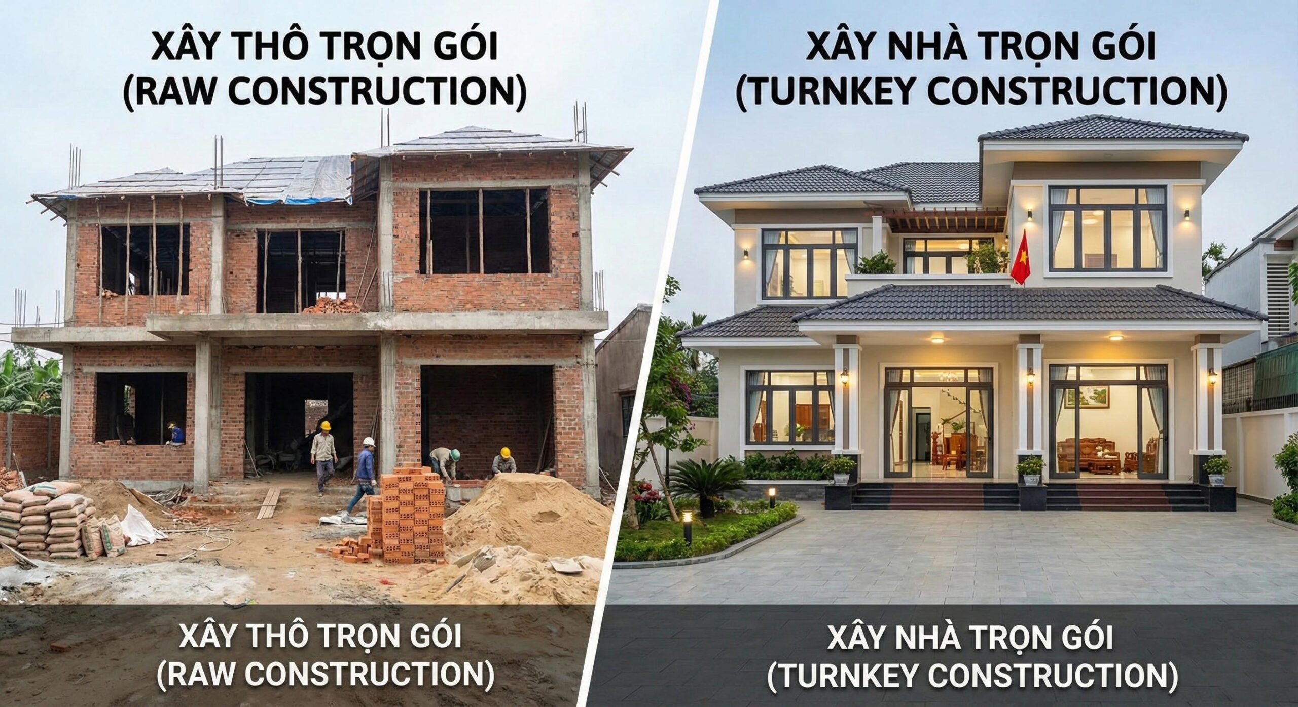 Xây nhà trọn gói phần thô Quảng Ngãi