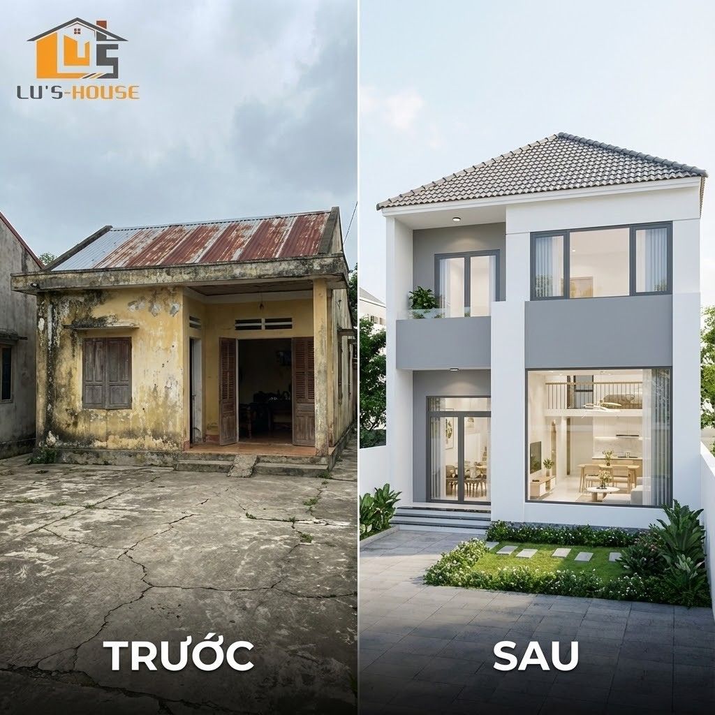 Cải tạo nhà cấp 4 nông thôn Quảng Ngãi