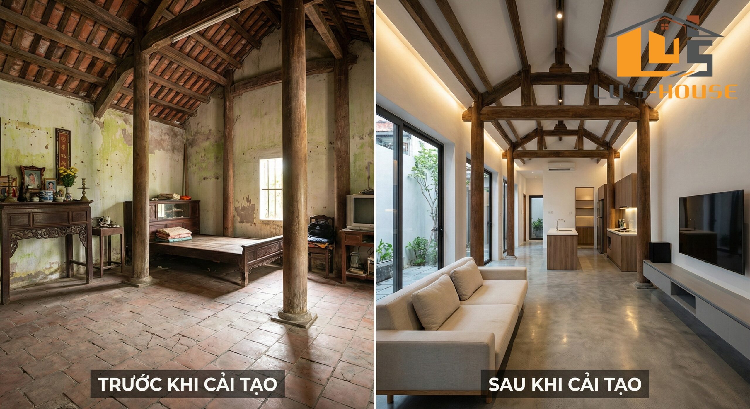 Cải tạo nhà cấp 4 3 gian Quảng Ngãi