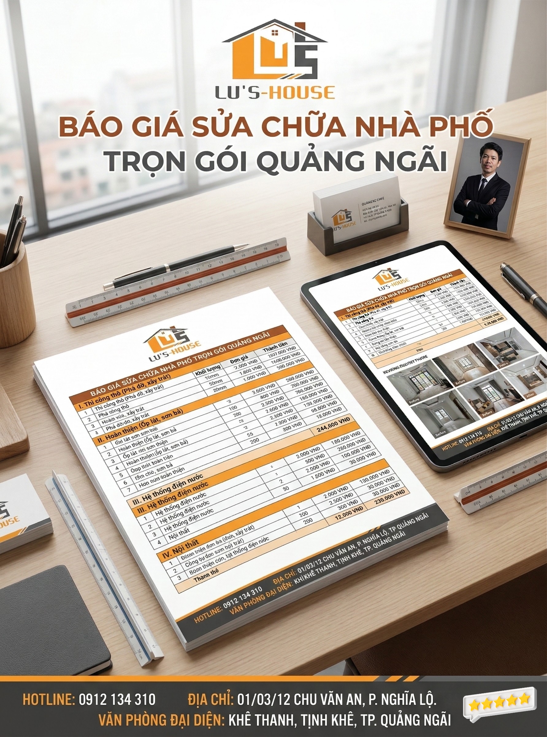 Sửa chữa nhà phố Quảng Ngãi