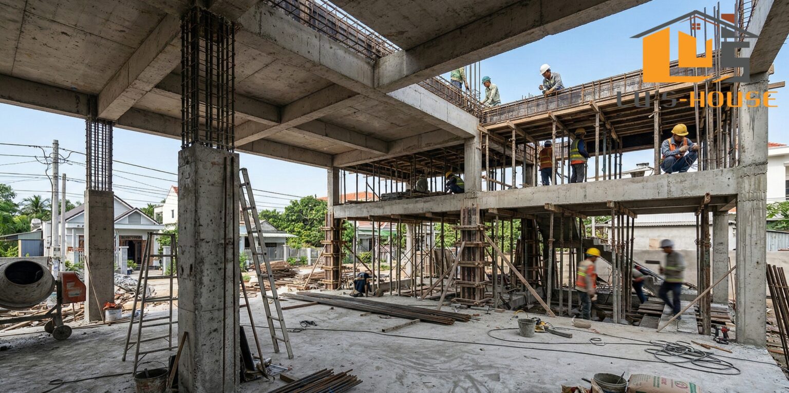 Cải tạo nhà cấp 4 thành 2 tầng Quảng Ngãi