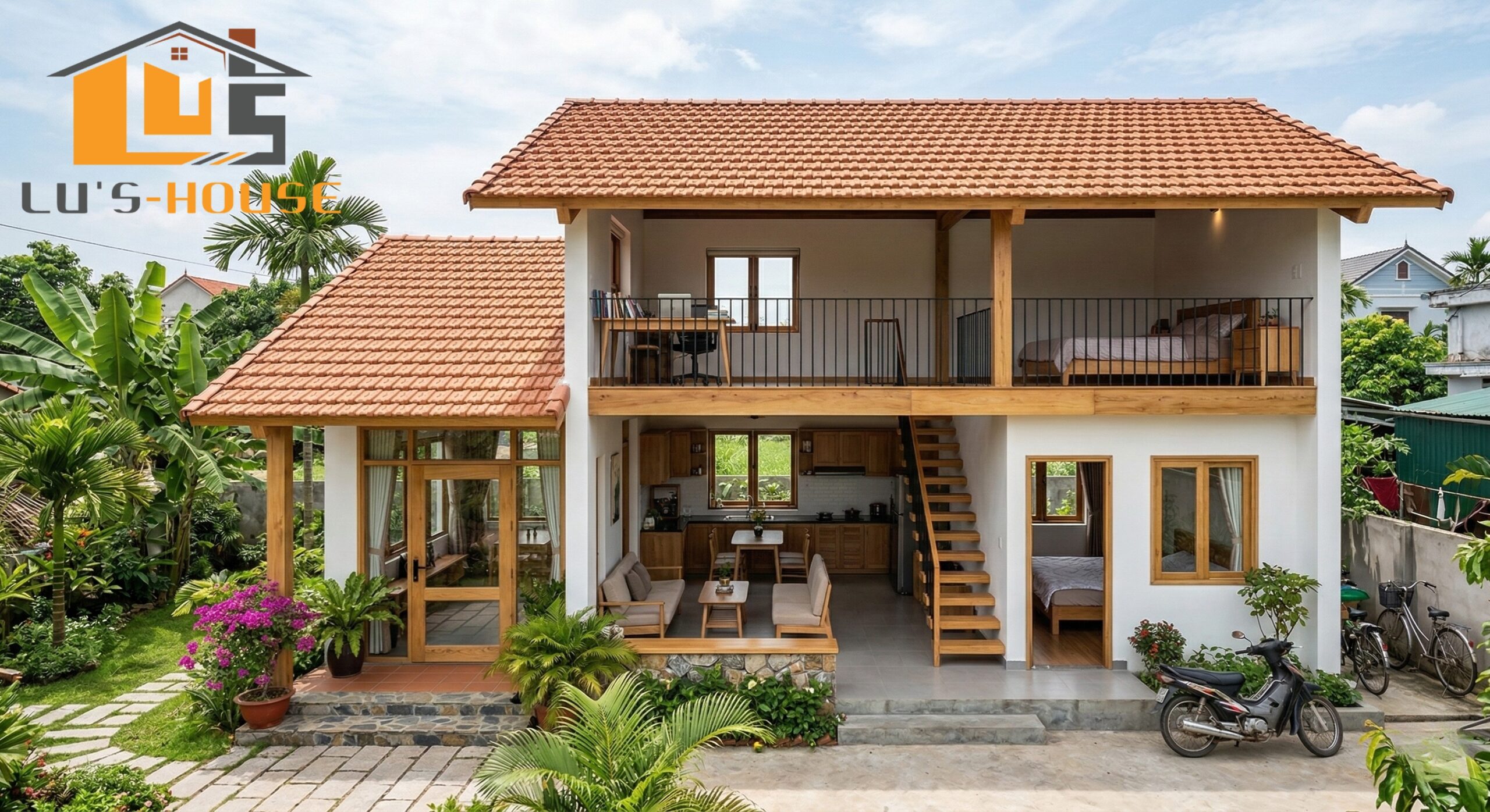 Cải tạo nhà cấp 4 mái ngói Quảng Ngãi